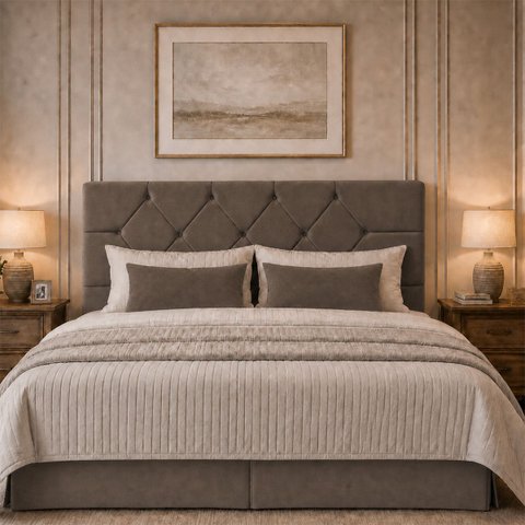 Cabeceira para Cama Casal Estofada 1,38 ,Mts Zoe Vilajo: Suede Marrom
