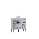 Ver imagem 3 de Balcão 3 Portas e 2 Gavetas Cozinha Armário Compacto 90cm Isadora - Branco