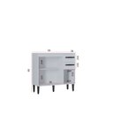 Ver imagem 4 de Balcão 3 Portas e 2 Gavetas Cozinha Armário Compacto 90cm Isadora - Branco