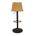 Ver imagem 7 de Kit 3 Banquetas Decorativas Travis Pu com Regulagem de Altura Base Disco C/apoio para Os Pés Caramel