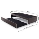 Ver imagem 3 de Bicama Box para Dois Colchões Solteiro Courino