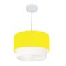 Pendente Cilíndrico Amarelo e Branco MJ-4354 Para Mesa de Jantar e Estar - 1