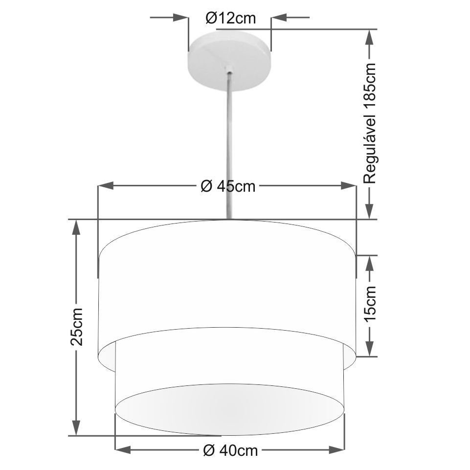 Pendente Cilíndrico Amarelo e Branco MJ-4354 Para Mesa de Jantar e Estar - 2