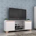 Ver imagem 3 de Conjunto Sala de Estar Rack 2 Portas com Painel para Tv até 42 Polegadas 181cmx135cm Benevello