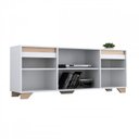 Ver imagem 5 de Conjunto Sala de Estar Rack 2 Portas com Painel para TV até 42 Polegadas 181CMX135CM Benevello Branco