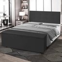Ver imagem 4 de Kit Cabeceira Painel e Calçadeira Baú Casal Queen 1,60m Berlim Suede Preto Dal Poz Estofados