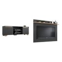 Ver imagem 2 de Conjunto Sala de Estar Rack 2 Portas com Painel para Tv até 42 Polegadas Benevello