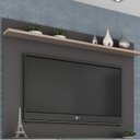 Ver imagem 7 de Conjunto Sala de Estar Rack 2 Portas com Painel para TV até 42 Polegadas 181CMX135CM Benevello Cinza