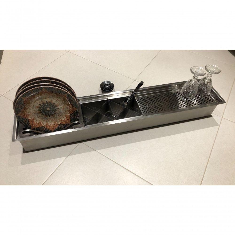 Calha de Louças em Inox Ajb - 110cm - 5