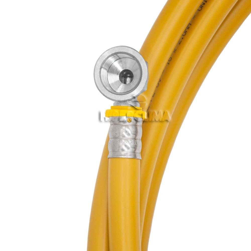 Tubo Mangueira Pex Flex Amarelo Uv 16mm de 20m com Conexões - Druck Gás - 3