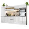 Armário de Cozinha Completa 100% MDF 300 cm Frentes Branco Brilho Smart Madesa 01 - 3