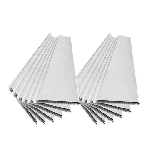 Kit com 8,85 m² Forro Teto Leve Base de Polímero PEAD Marmo Grey 295x25x 0,7cm Formaco Decor Cinza