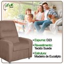 Ver mais imagens de Poltrona Decorativa do Papai Reclinável Confortável Suede - Lm Decor Cappuccino