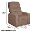 Ver imagem 5 de Poltrona Decorativa do Papai Reclinável Confortável Suede - Lm Decor Cappuccino