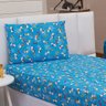 Coordenado Coberdrom Edredom e Lençol Solteiro 3 Peças Pets - Azul Top Chick - 3