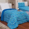 Coordenado Coberdrom Edredom e Lençol Solteiro 3 Peças Pets - Azul Top Chick - 1