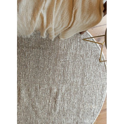Tapete Tear Redondo Versatto Dupla Face Marrom Café 145 cm