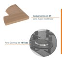 Ver imagem 3 de Tampo para Cooktop Planejado 4 Bocas 80cm Ipanema CabeCasa MadeiraOriginals Marrom/Acácia