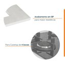 Ver imagem 3 de Tampo para Cooktop Planejado 4 Bocas 80cm Ipanema CabeCasa MadeiraOriginals Branco/Mármore