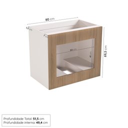 Balcão Forno de Embutir sem Tampo sem Rodapé Ipanema CabeCasa MadeiraMadeira - 3