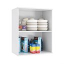 Ver imagem 5 de Armário Aéreo Celeste Kappesberg 100% Mdf 1 Porta Branco/verde 60cm