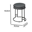 Ver imagem 2 de Puff Decorativo Sarah Sala e Recepção Metal Preto em Veludo