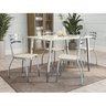 Conjunto Sala de Jantar 1 Mesa Iguaçu Tampo Vidro Retangular 4 Cadeiras Portugal - 1