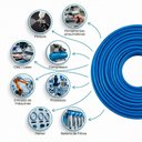 Ver imagem 2 de 10mts Mangueira Pneumática Flexível Tubo 8mm Pu 150psi / 10bar Azul