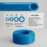10mts Mangueira Pneumática Flexível Tubo 8mm Pu 150psi / 10bar Azul - 1