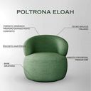 Ver imagem 5 de Poltrona Orgânica Atemporal Base Giratória Eloah Bouclé Italiano Verde Selva