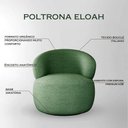 Ver imagem 5 de Poltrona Orgânica Atemporal Base Giratória Eloah Bouclé Italiano Verde Selva