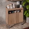 Buffet Balcão Aparador Cantinho do Café Corporativo Escritório 70cm Alice Freijó Amadeirado - 3