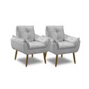 Ver mais imagens de Kit 2 Poltronas Decorativas Opala Recepção Luxo Confortável