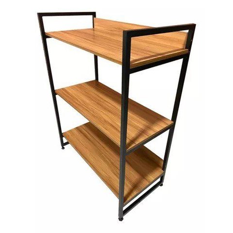 Prateleira Estante Estilo Industrial Ferro e Madeira Premium
