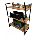 Ver imagem 2 de Prateleira Estante Estilo Industrial Ferro e Madeira Premium