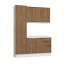 Ver imagem 2 de Armário de Cozinha Compacta 100% Mdf 170cm Branco/nogueira Celeste Kappesberg