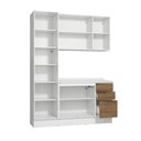 Ver imagem 5 de Armário de Cozinha Compacta 100% Mdf 170cm Branco/nogueira Celeste Kappesberg