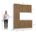 Ver imagem 4 de Armário de Cozinha Compacta 100% Mdf 170cm Branco/nogueira Celeste Kappesberg