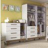Quarto Infantil com Guarda Roupa 4 Portas e Cômoda 1 Porta 100% MDF Kakau Retrô Espresso Móveis - 3