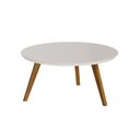 Ver imagem 1 de Mesa de Centro Classic Redonda Off White - Imcal Móveis
