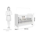 Ver mais imagens de Quarto de Bebê Completo Guarda Roupa 2 Portas Cômoda e Berço Mini Cama Cambalhota Espresso Móveis