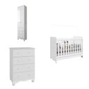 Ver imagem 2 de Quarto de Bebê Completo Guarda Roupa 2 Portas Cômoda e Berço Mini Cama Cambalhota Espresso Móveis