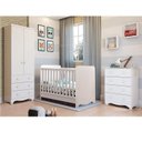 Ver imagem 1 de Quarto de Bebê Completo Guarda Roupa 2 Portas Cômoda e Berço Mini Cama Cambalhota Espresso Móveis