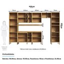 Ver imagem 4 de Armário de Cozinha Completa Modulada 7 Peças 17 Portas com Vidro e Tampo 100% MDF Barbados Espresso Móveis Bege/Amêndoa/Off White
