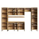 Ver imagem 5 de Armário de Cozinha Completa Modulada 7 Peças 17 Portas com Vidro e Tampo 100% MDF Barbados Espresso Móveis Bege/Amêndoa/Off White