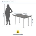 Ver imagem 2 de Mesa para Sala de Jantar Tampo Granito 120x75cm