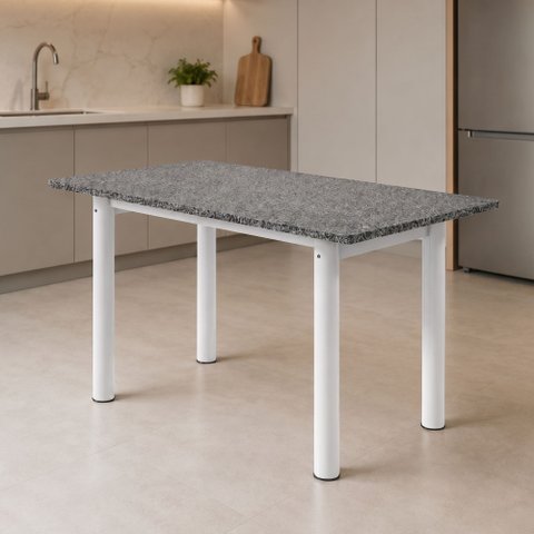 Mesa de Jantar Retangular Tampo Granito 120x75cm