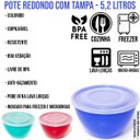Ver imagem 3 de Copo Medida 500ml + Pote Redondo com Tampa 5,2 Litros Colors.