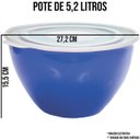 Ver imagem 2 de Copo Medida 500ml + Pote Redondo com Tampa 5,2 Litros Colors.