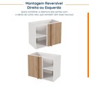 Ver imagem 6 de Balcão de Canto Reto sem Tampo sem Rodapé Ipanema CabeCasa MadeiraOriginals